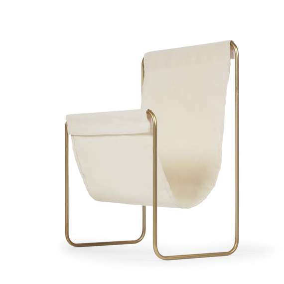 Газетница Siana бежевая с золотом