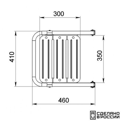 Платформа кормовая с трапом 2 ступени черные (10269510)