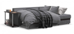 Угловой диван Атланта Люкс Рогожка Мальмо серый