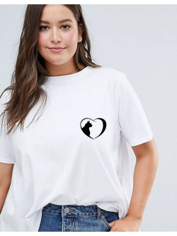 Футболка белая базовая с принтом