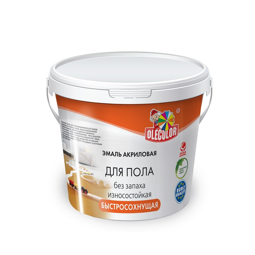Эмаль акриловая для пола серый туман 2,5кг OLEKOLOR +