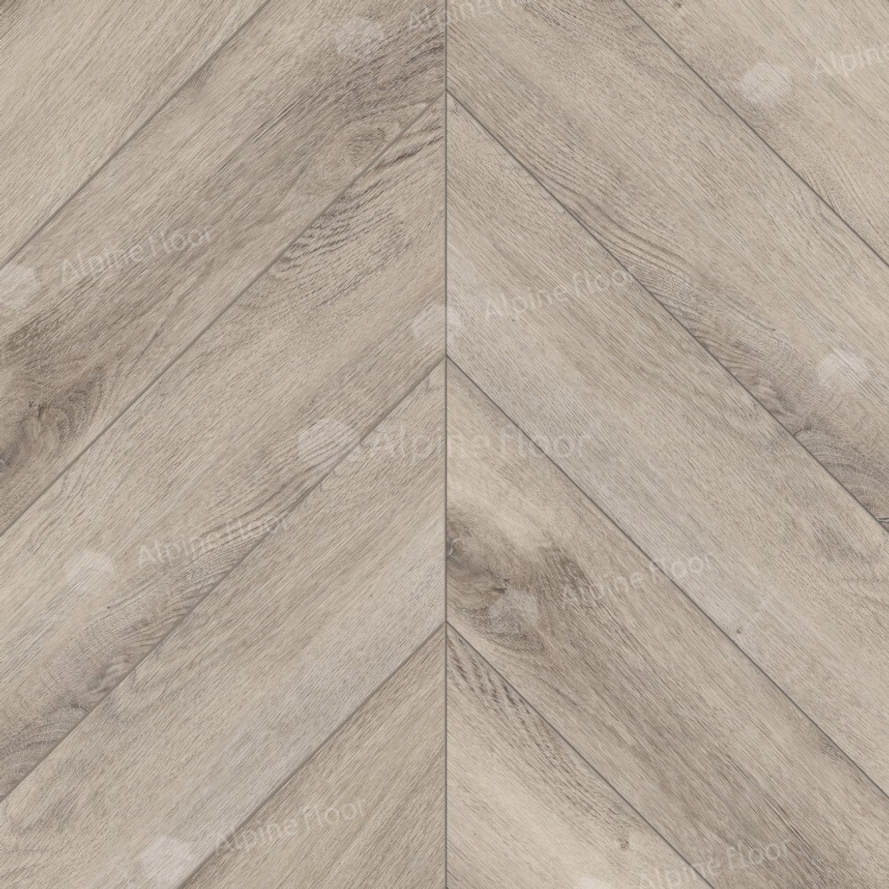 Каменно-полимерная напольная плитка Alpine Floor Chevron Дуб Исида ECO 18-8