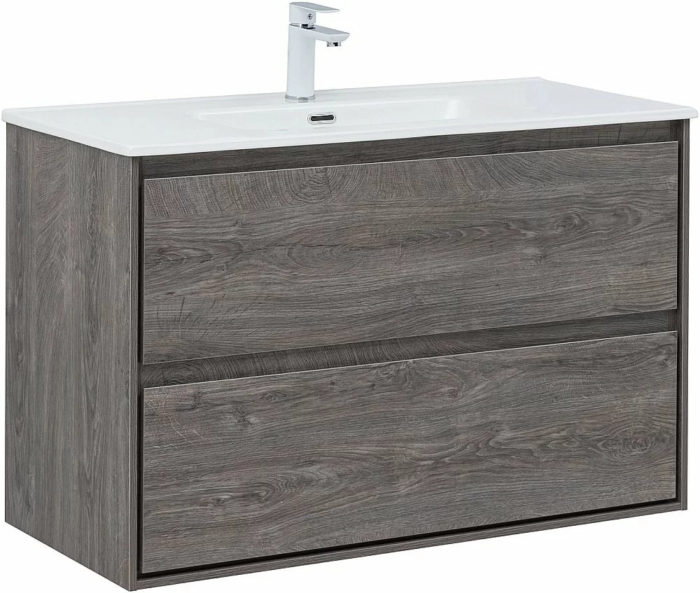 Тумба с раковиной Aquanet Милан 336375/330426 100 дуб рошелье