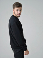 Свитшот мужской черный Город Горький с нашивкой