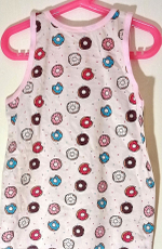 Майка для девочки 8-9 лет, цвет молочный с рисунком