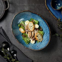 Салатник 1150 мл 26*20,5 см h7,1 см овальный Aqua Blue P.L. Proff Cuisine [6]