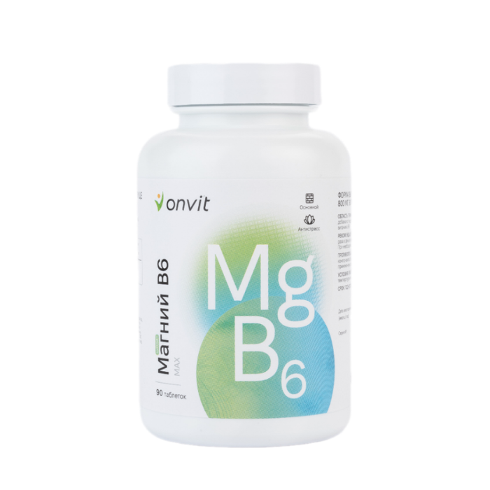 Магний В6 МАКС, Magnesium B6 MAX, ONVIT, 90 таблеток