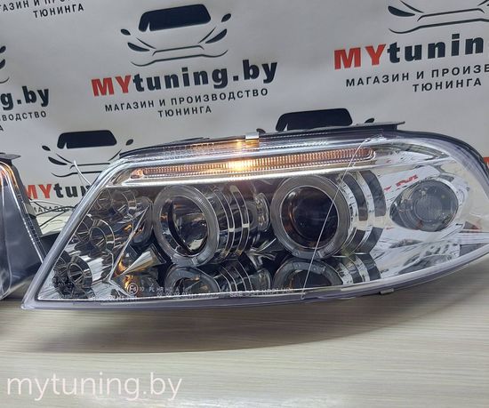 Передние фары angel eyes chrome для VW Passat B5 GP