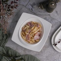 Салатник 400 мл 20*20 см h5,5 см с бортом Asymmetry белый фарфор NEW P.L. Proff Cuisine [3]