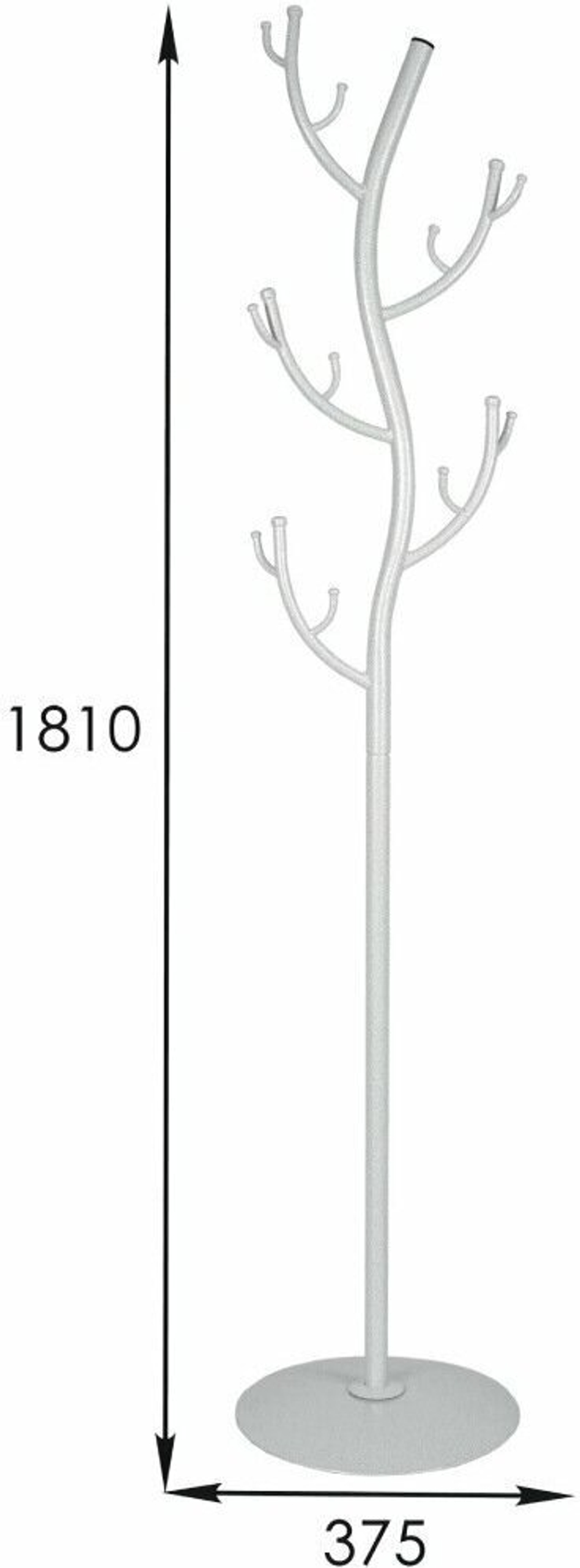 ВЕШАЛКА ЗМИ СТОЙКА №9 ДЕРЕВО БЕЛОЕ СЕРЕБРО ВНП 211(б)