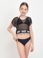 купальник раздельный 3 в 1 кроп топ парео