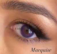 Лавандово - фиолетовые цветные линзы Marquise Violet / Фиолетовые линзы для темных и светлых глаз / Для ежедневного ношения и для сьемок / 12 месяцев