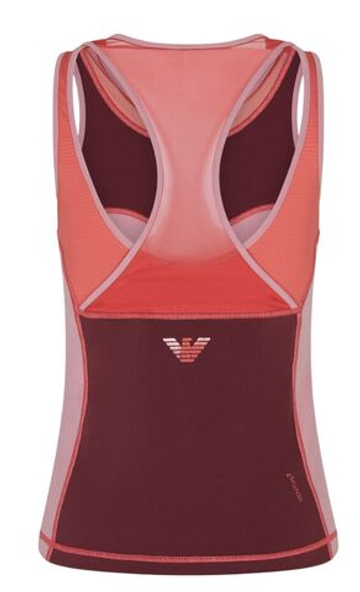 Женский топ теннисный EA7 Tennis Pro Freestyle - dusky orchid/bordeaux