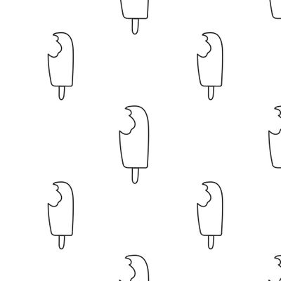 Бесшовный принт с мороженым