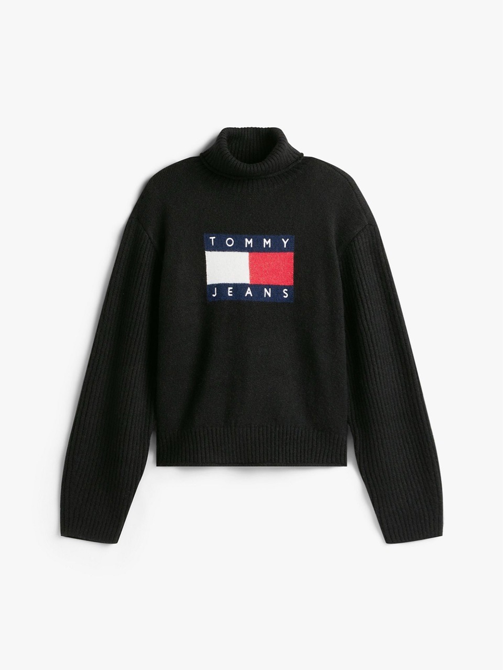 Свитер Tommy Jeans Flag Logo Turtleneck Sweater Black