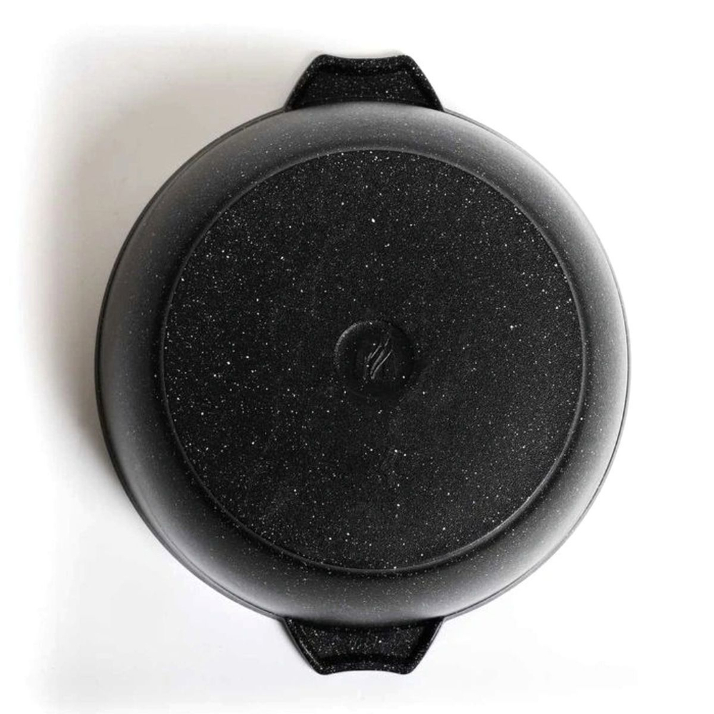 Кастрюля алюминий, антиприг, 5 л, с крыш, кругл, Мечта, Гранит black, 45802