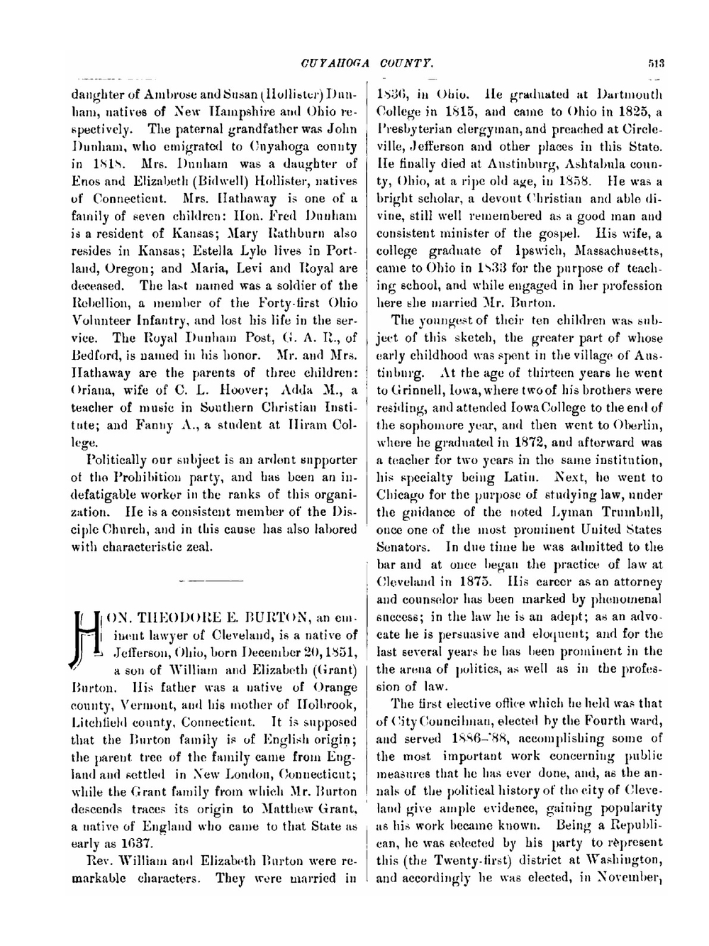 Memorial record of the county of Cuyahoga and city of Cleveland, Ohio. Part 2 | Lewis Publishing
