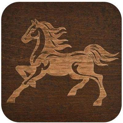 Подставка под горячее «Мустанг» 14*14см (гравировка) МТ88-531