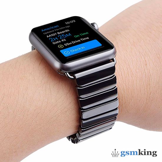 Ceramic Link Bracelet Black (Чёрный) for Apple Watch