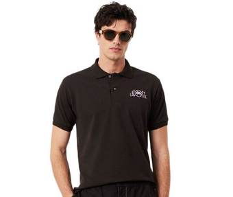 Мужское теннисное поло Lacoste Classic Fit Graphic Branding - buffalo