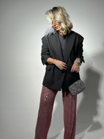 Брюки с пайетками розовые