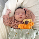 Кукла для сна с лавандой "Гномик оранжевый афро", 14 см