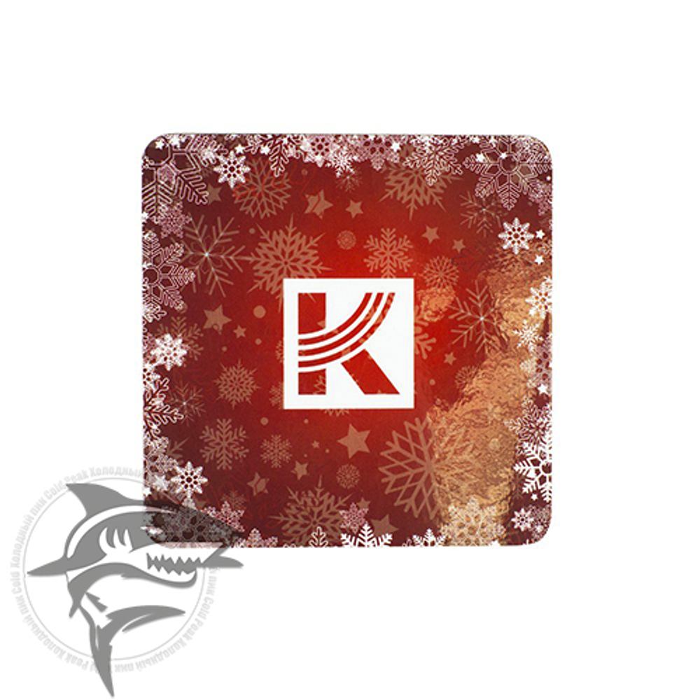 Магнит плоский “К” новогодний