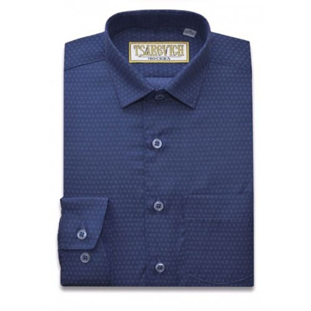 Синяя рубашка в горошек TSAREVICH 1-11 класс