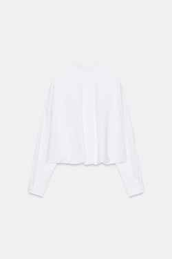 ZARA РУБАШКА ИЗПОПЛИНА, ЖЕЛТОВАТО-БЕЛЫЙ