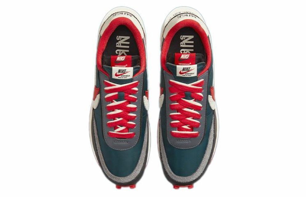 Кроссовки Sacai X Undercover X Nike Ldwaffle Midnight Spruce And University Red