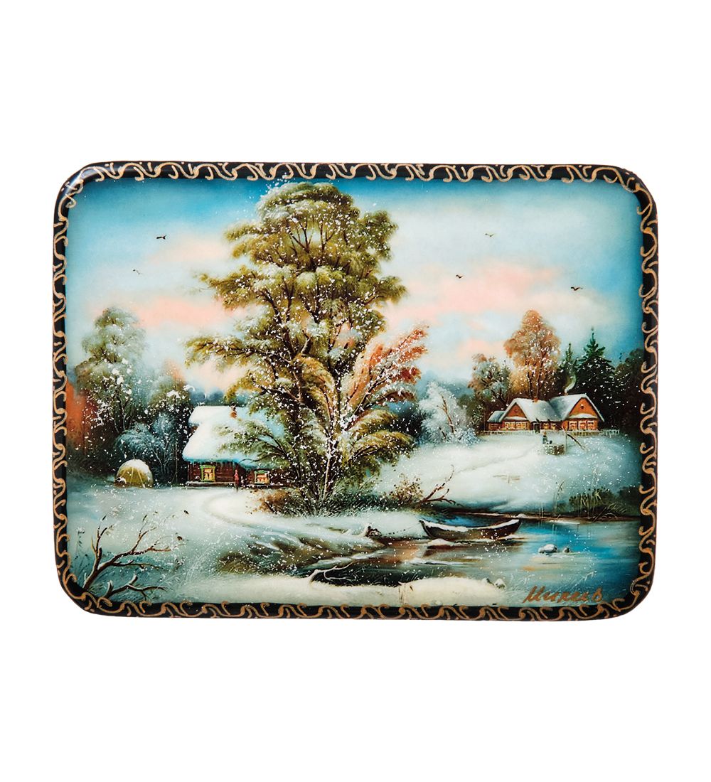 ШК-19/39-C Шкатулка в технике декупаж «Зима» (10х8х3,5)