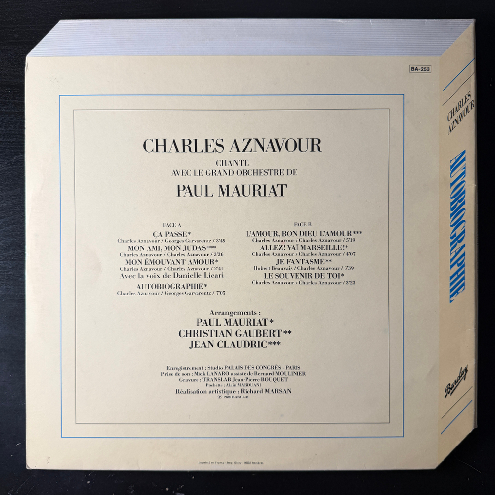 Charles Aznavour ‎– Autobiographie (Франция 1980г.)