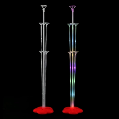 Подставка для шаров светящаяся «Радуга» (основа, 7 палочек с держателями) 67*35*55 см, прозрачный