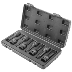 Набор головок-бит SPLINE ударных 8пр.,1/2''(M5, M6, M8, M10, M12, M14, M16, M18), в кейсе RockForce##Rock FORCE RF-40811MPB