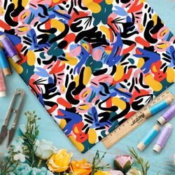 Ткань премиум габардин абстрактные волнения энергии