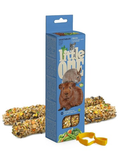 Лакомство Little One для морских свинок, кроликов и шиншилл "Овощи", 2х60 г