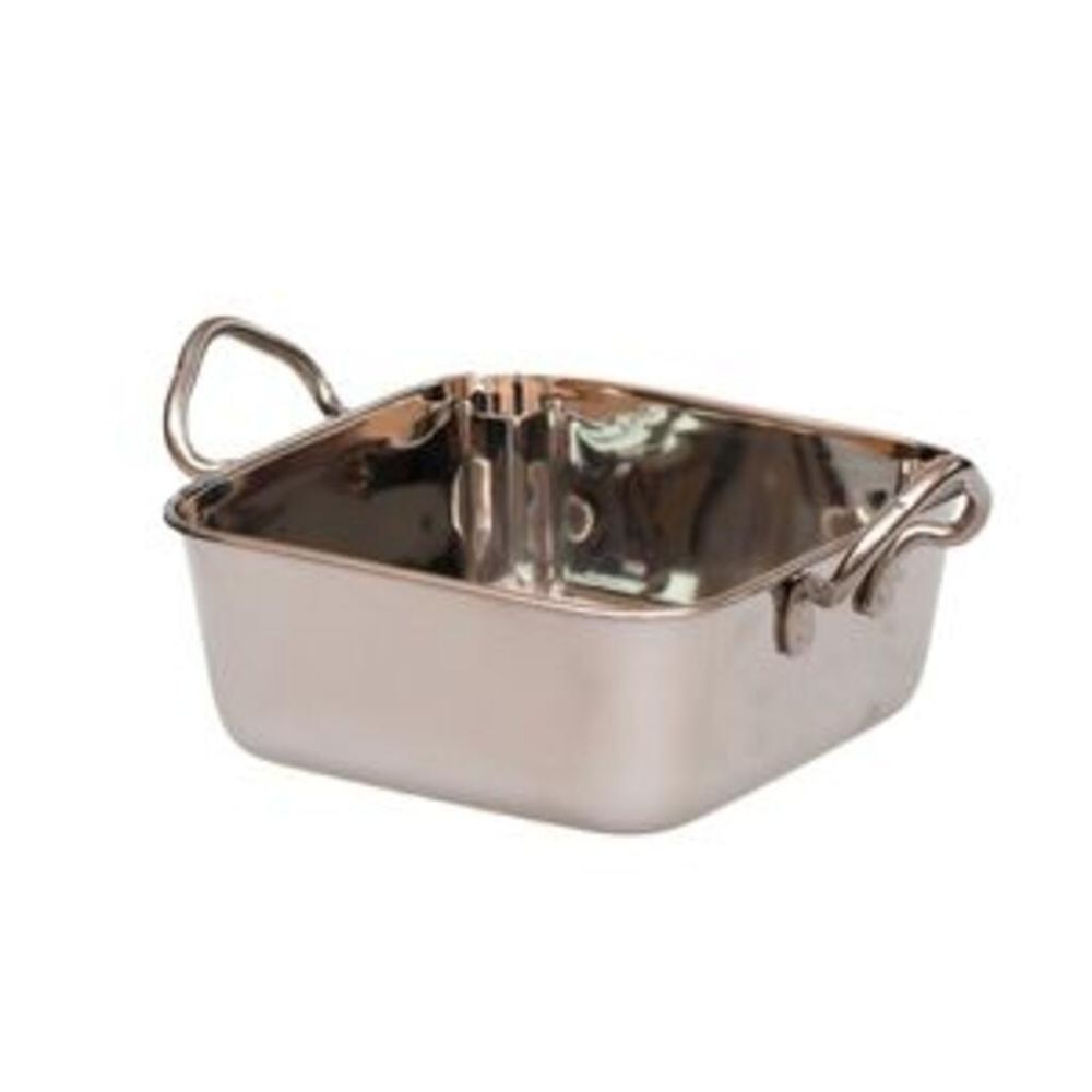 Сковорода для подачи 14*14 см квадратная нерж. 2 ручки P.L. Proff Cuisine