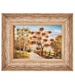 AMB-01/73 Картина «Дорога перемен» (с янтарной крошкой) пласт.рамка 33х42см