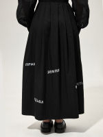 Платье длинное "Заслуженное" с набойкой. Черное