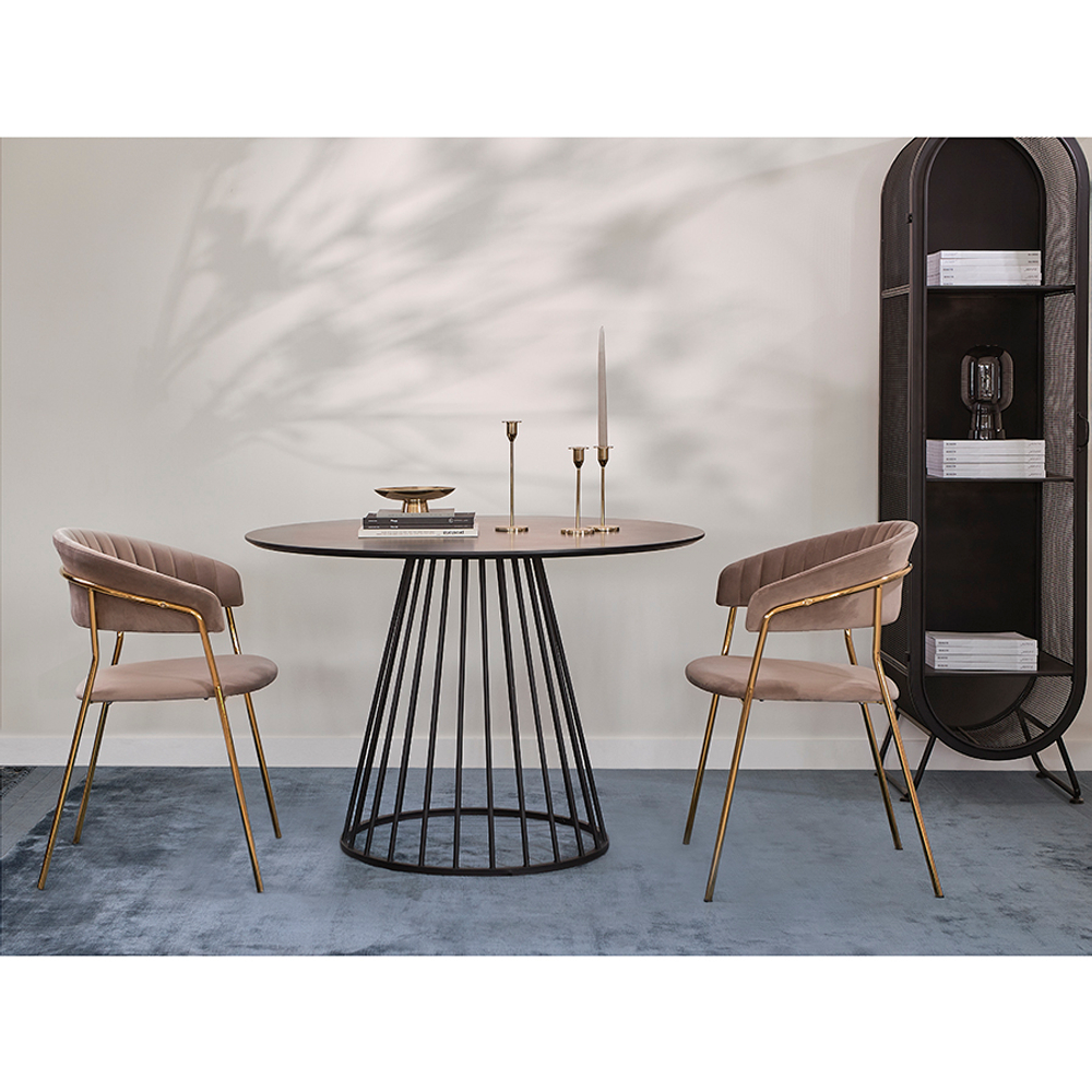 Стол обеденный Bergenson Bjorn Tyra, 110 см, черный