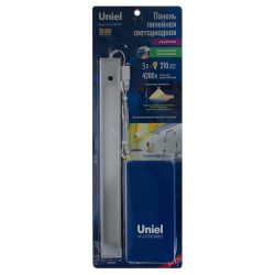 ULI-F40-5W-4200K SENSOR IP20 SILVER Светильник линейный светодиодный ультратонкий. с бесконтактным выключателем. 300Х30х8мм. 210Lm. Серебристый. ТМ Uniel