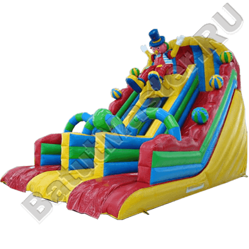 Детский надувной батут-горка "Скоморох"