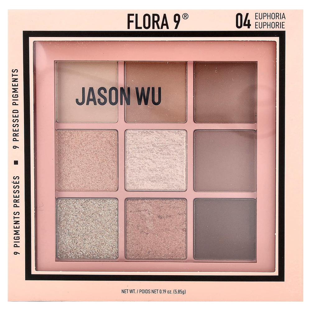 Jason Wu, Flora 9®, 9 прессованных пигментов, оттенок 04 Euphoria, 5,85 г (0,19 унции)