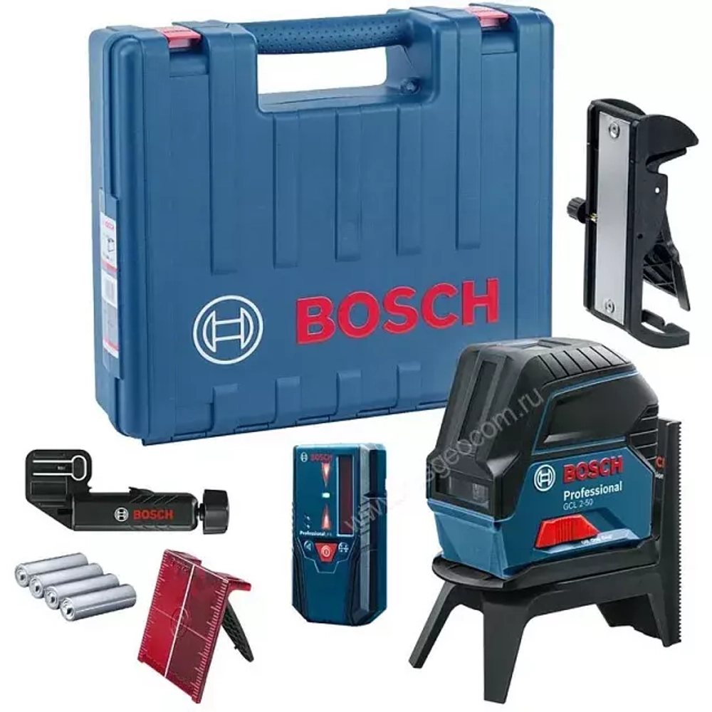 Лазерный уровень BOSCH GCL 2-50 + RM1 + BM3 + LR6 + кейс