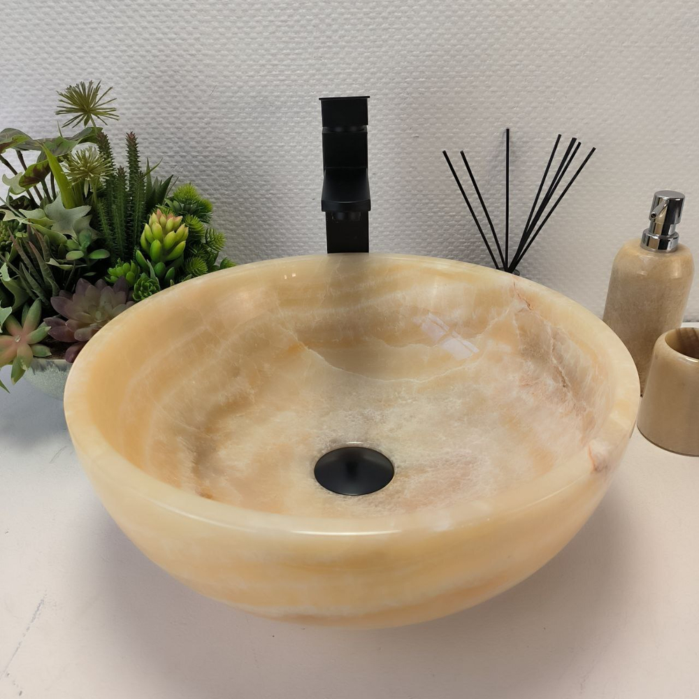 Раковина из оникса Bowl Yellow TinLip BO-63053 40*40*15 40