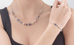 Колье Coeur de Lion Silver-blue 5074/10-0700 цвет голубой, серебряный