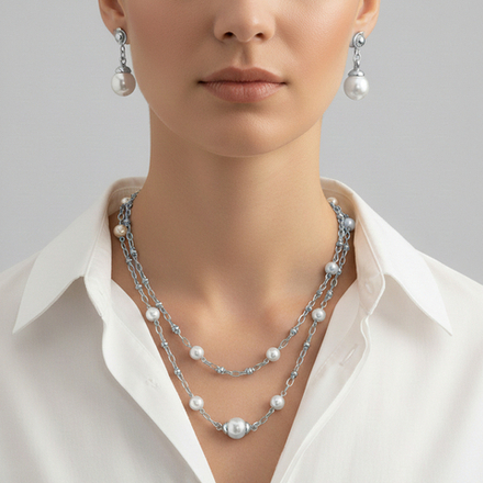 Комплект Fiore Luna, колье и серьги SG200097E-002 S