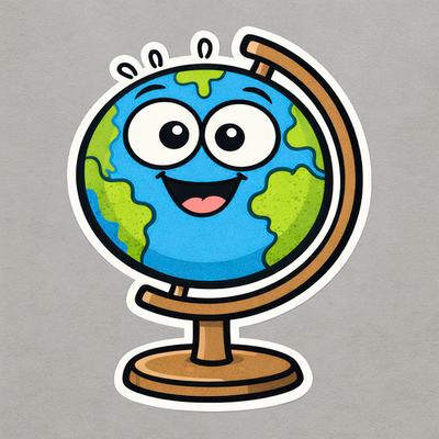 Глобус (2Д) - декор для фотосессий