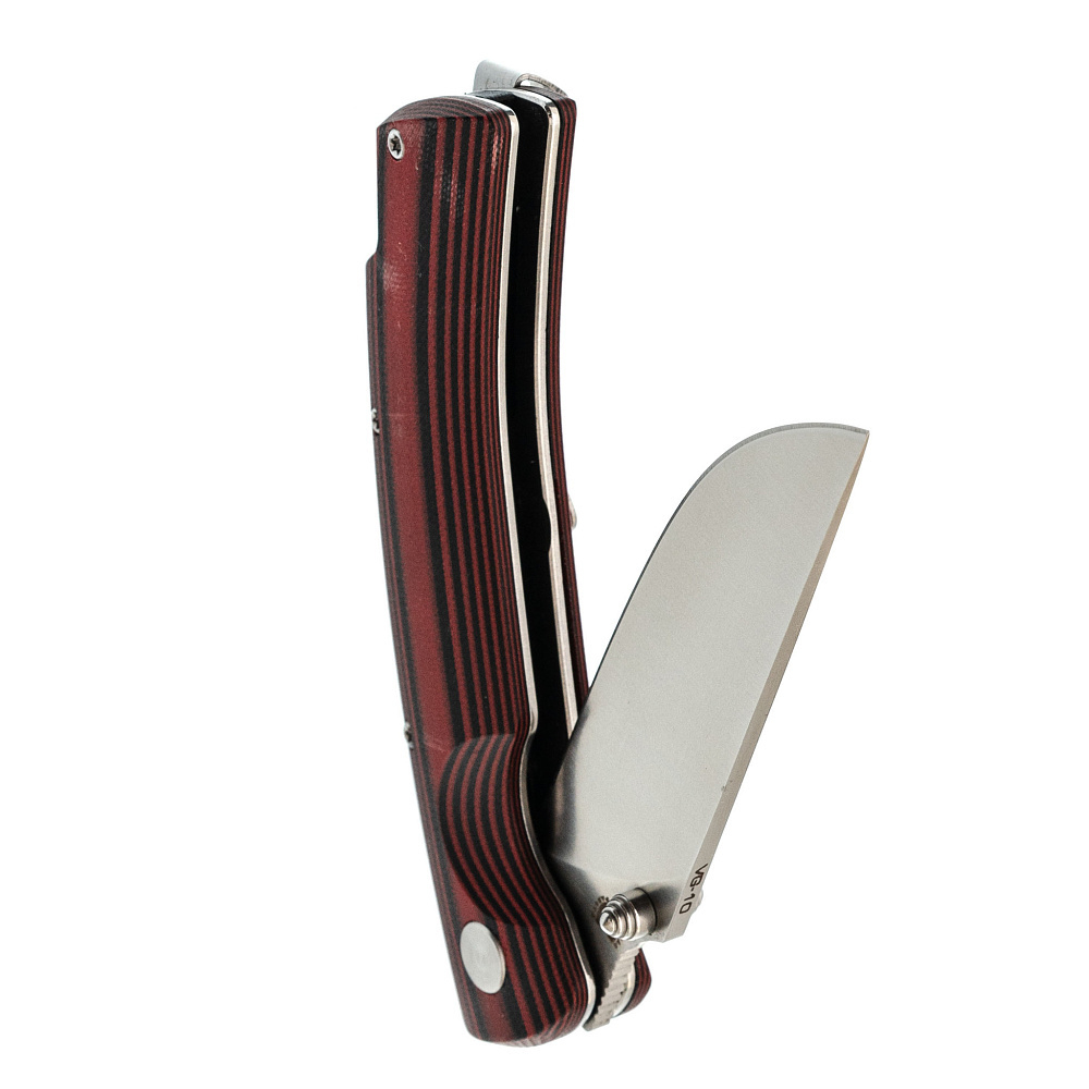 Нож складной Кузница Семина "Аляска" сталь VG10 рукоять черно-красная