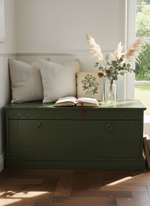 Обувница 91х42х40, Индра, тумба для обуви, с сиденьем, банкетка, в прихожую, МДФ, оливковый, Dipriz